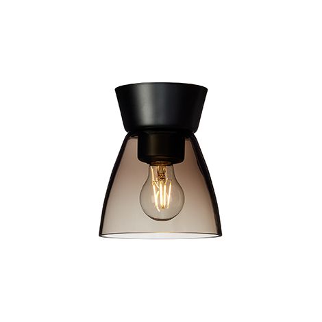 Bizzo Spot encastré plat noir, verre fumé 1x E27