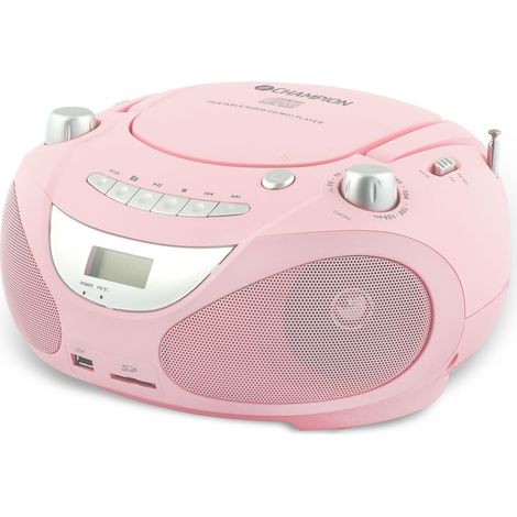 Boombox cdradiomp3usb pink