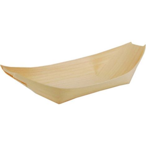 Barchette di legno 250x100mm per finger food, 50 pezzi (1/2)