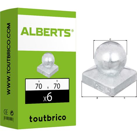 Gah-Alberts pfostenkappe für holzpfoaste 70/70mm Avec billes (1/5)