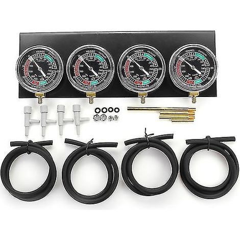 2pcs/4pcs Motorcycle Carburetor Vacuum Gauge Balancer Synchronizer Tool W/hose Kit For Honda/yamaha/suzuki( 4Pcs Black) (1/5)