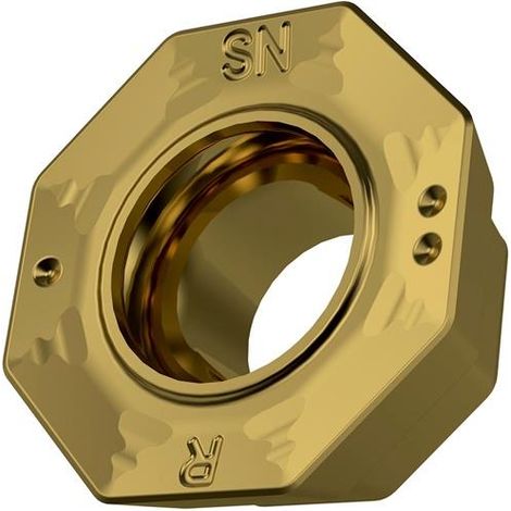 Fräswendeschneidplatte ISO ODMT 050508SN-R:M8330 D.5,5mm PVD beschichtet Gold