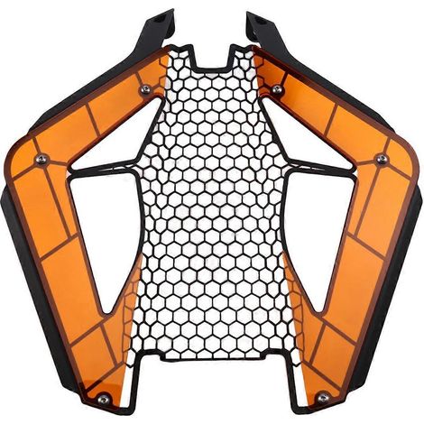 Motorrad-Scheinwerferschutz für 1390 Super R, orange und schwarz (1/5)