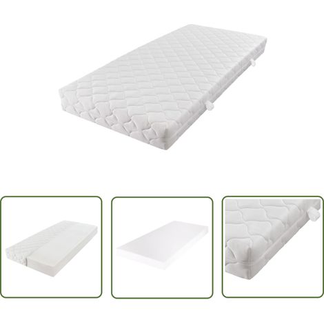 The Living Store Matratze mit waschbarem Bezug 200×120×17 cm - Matratze - Schlafkomfort - Liegefläche 120x200 Cm - D30 Schaum - Waschbarer Bezug (1/4)