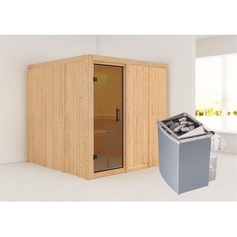 Rodin Front, 9kW integr.Strg graphitfarbende Ganzglastür