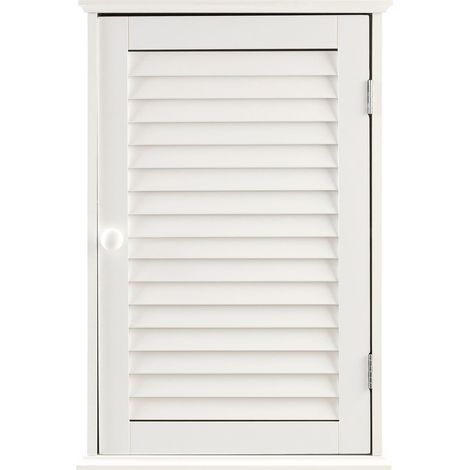 Premier Housewares White Wood Wall Cabinet (1/5)