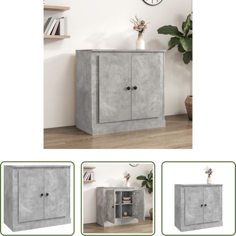 vidaXL Stauraum Kommode - Sideboard Betongrau 70x35,5x67,5 cm Holzwerkstoff (1/5)
