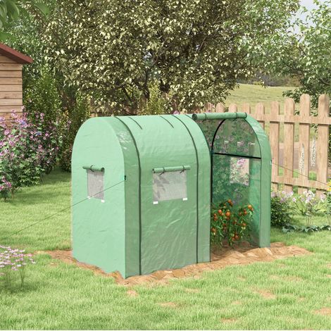 Serra da giardino a 2 scomparti in PE 185x94x150 cm OKMYHOME (1/4)