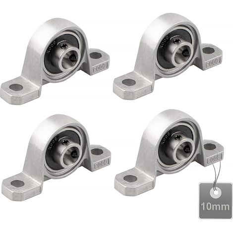 4 Pièces Roulements de Bloc d'oreiller, Palier Roulement, Roulements à Billes, Roulements Alliage de Zinc, Paliers a Semelle, Roulements à Billes, avec Base en fonte solide(Taille : 10mm) (1/5)