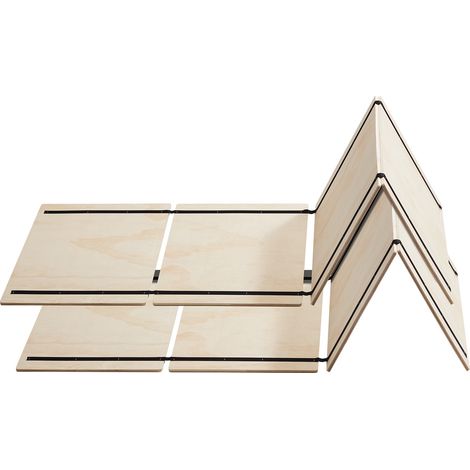 Mophorn Planche de lit double taille complète 180 x 130 x 1 cm,ensemble de 8 panneaux pliables avec système de connexion,support en bois pour matelas adapté aux lits superposés,idéal pour maison,hôtel (1/5)