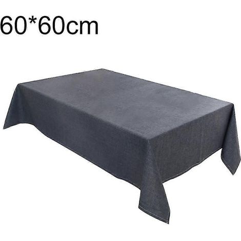 Nappe rectangulaire aspect lin, résistante à la chaleur, imperméable et anti-poussière, 60 x 60 cm ou 90 x 90 cm (1/5)