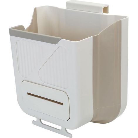 Cubo de basura plegable de 10 litros para cocina y camping, cubo de basura plegable y montable en la pared para puerta y coche (1/5)