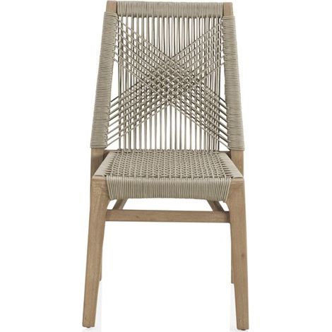4er-Pack Stühle aus Akazienholz und Seilgeflecht, Kollektion Cappuccino Croci (1/5)