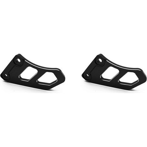 Deux protège-chaînes de moto (noirs) pour motos de motocross TW200 (2005-2021), XT225 (2005-2007) et XT250 (2008-2021). (1/5)
