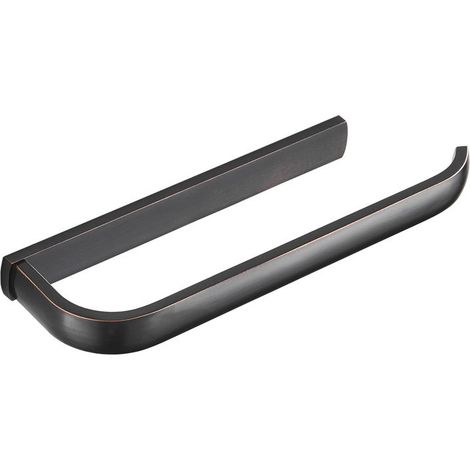 Toallero de pared, apto para baño, cocina, oficina, etc., 290 x 88 x 26 mm (negro) (1/5)