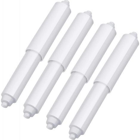 Set mit 4 Ersatzrollen für Toilettenpapierhalter, Kunststofffeder, Einsatz für Toilettenpapierhalter (weiß) QEV (1/5)