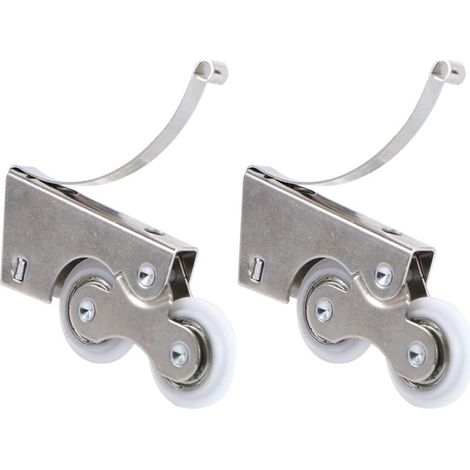 2 Pièces Roulette Porte Coulissante Roulette Placard Pour Portes D'armoires Encastrées Vitrines Remplacement De Pour Armoire Vitrines Remplacement Rouleau (1/5)