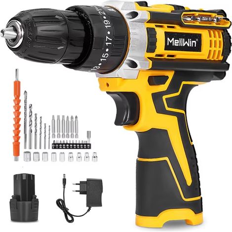 Perceuse Visseuse Sans Fil 25+3 Couple Percussion Tournevis Ensemble Compatible Makita 18V (1/5)