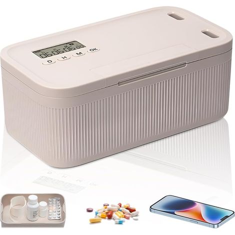 Coffre-fort Sécurisé avec Minuterie, Boîte de Verrouillage de Téléphone avec Minuterie, retirer la prise des téléphones, Protection Enfants Anti-Dépendance, pour la maison, le bureau (1/5)