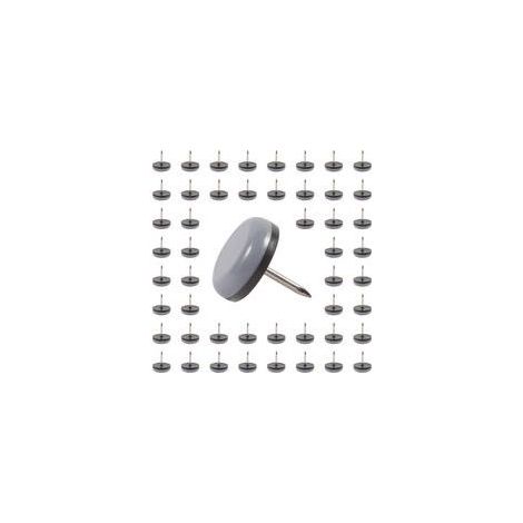 Deslizadores para patas de sillas. Fáciles de instalar en las patas de las sillas, deslizadores de 19 mm para muebles de interior para proteger los suelos de las patas de las mesas (paquete de 50) - C
