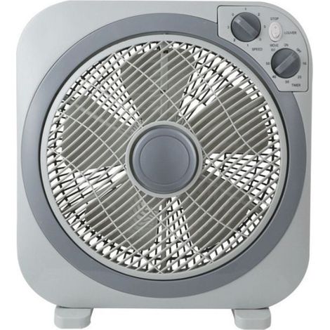 Box Floor Fan 45w avec diffuseur rotatif et programmateur