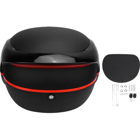 Coffre moto système anti-vol 32L étanche – Boîtier plastique bagages remplacement Suzuki noir, rangement (1/5)
