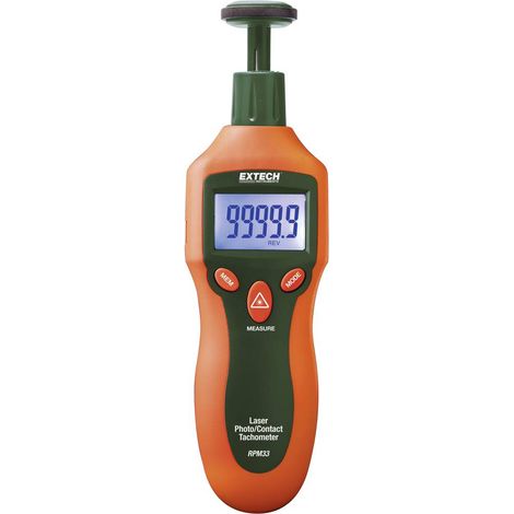 Extech RPM33 Tachimetro Meccanico, Ottico 2 - 19999 giri/min 2 - 99999 giri/min