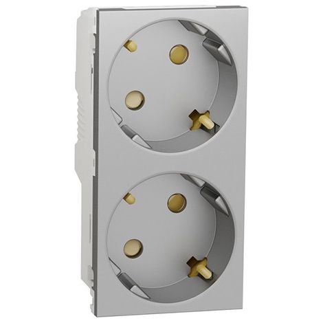 Schuko doble RAPTOR aluminio