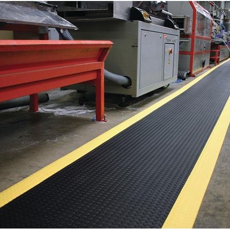 Arbeitsplatzbodenbelag Fertigmatte L900xB600xS9mm schwarz PVC COBA (1/2)