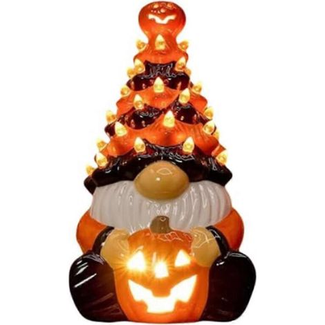 Décoration de nain d'Halloween avec lampe naine lumineuse --- (1/5)