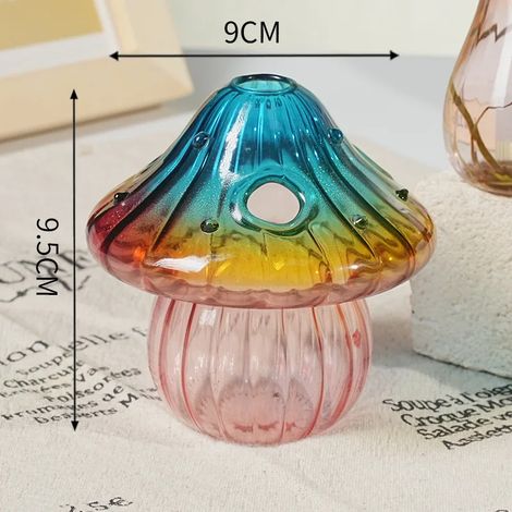 Vase champignon coloré et créatif, décoration artistique pour bureau ou salon (1/5)