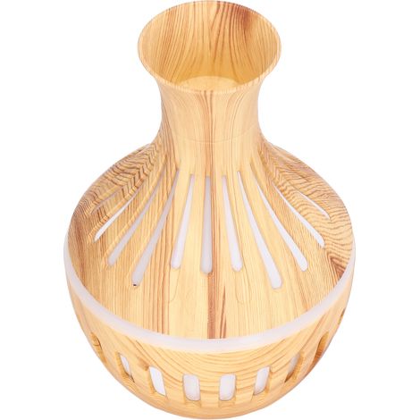 Diffuseur d'huiles essentielles 300ml en bois, humidificateur d'ambiance avec veilleuse, aromathérapie USB, effet bois naturel. (1/5)