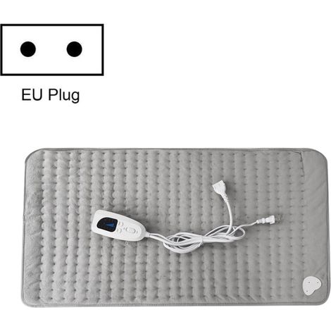 Couverture chauffante électrique pour coussin chauffant de physiothérapie à domicile, taille : 40 x 30 cm, type de prise : prise UE (gris argenté). (1/5)