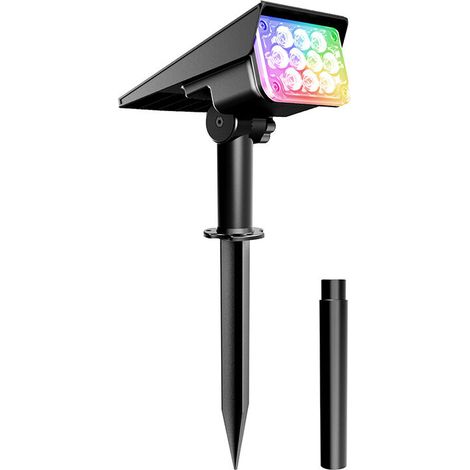 10 LED Solaire Projecteur RGB Spot Solaire Lampe Solaire Extérieure Paysage D'éclairage Etanche IP65 Réglable Eclairage Extérieur Solaire pour Jardin Patio Garage Pelouse (1/5)