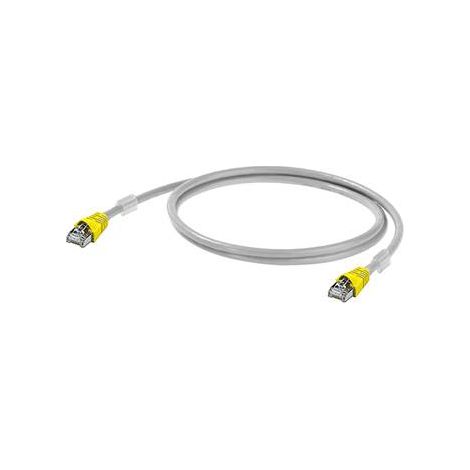 Câble de raccordement réseau informatique RJ45 (croisé) Weidmüller IE-C6FP8LD0150X40X40-Y 1312160150 CAT 6a S/FTP 15.00 m gris certifié UL, ignif A75821