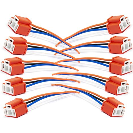 Keramikfassung H4 Würfel für 12V/24V Beleuchtung x 10 (1/3)