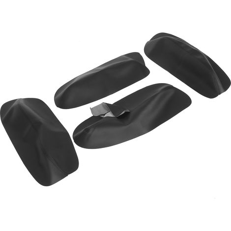 Housse d'accoudoir de porte de voiture en similicuir noir avec liseré noir, autocollant intérieur, compatible avec Audi B5 (1998-2006). (1/5)