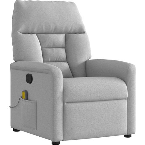 Massagesessel Wolkengrau Stoff vidaXL (1/5)