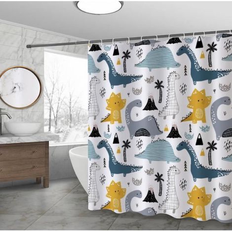 Rideau de douche épais pour salle de bain - cloison rideau douche perforé imperméable - 120200 cm2 (1/4)