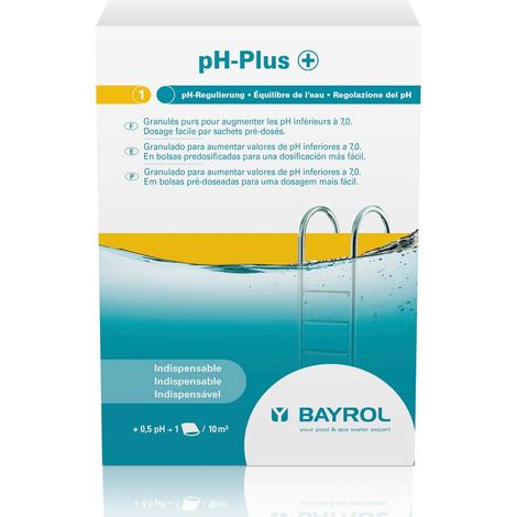pH-Plus - Augmente pH piscine - Boîte de 3 sachets de 500g - BAYROL