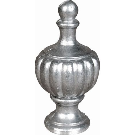 Ornement sur socle - Hauteur 125mm Diamètre 65mm Diamètre de la base 45mm - Aluminium - À visser - DECO FER FORGE (1/2)