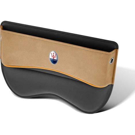(Beige) Cache-carte multifonction pour siège auto compatible avec Maserati MC20 Levante Ghibli GranTurismo Coupé Quattroporte (1/5)