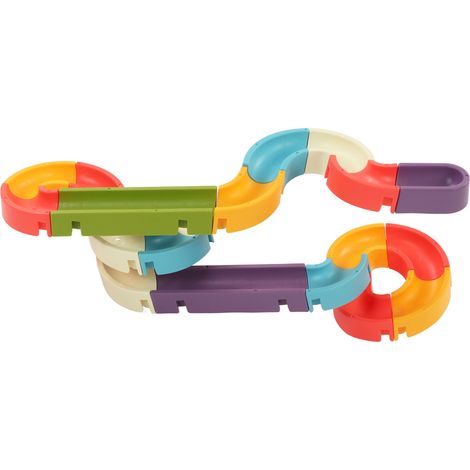 Jouets de bain pour enfants et bébés : piscine à balles murale pour baignoire, toboggan de douche avec 8 ventouses. (1/5)
