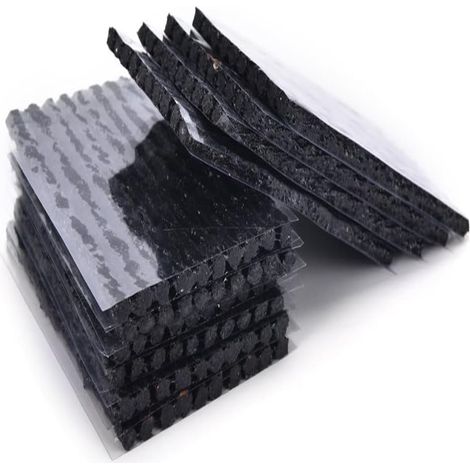 100 Pièces Bande de Réparation de Pneus Tubeless Perçage Chaînes Kit Caoutchouc Effacer Outil de Récupération Rapide Voiture Noir 100mm x 3.5mm (noir) (1/5)