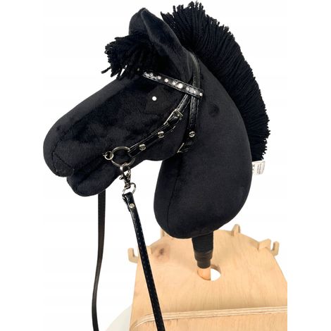 Cheval à bascule A3 sur un bâton Holstein noir (1/5)