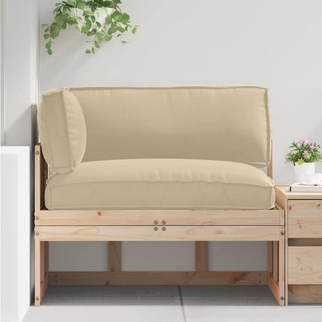 Palettenkissenset 3 pcs Beige Oxford-Stoff (1/5)