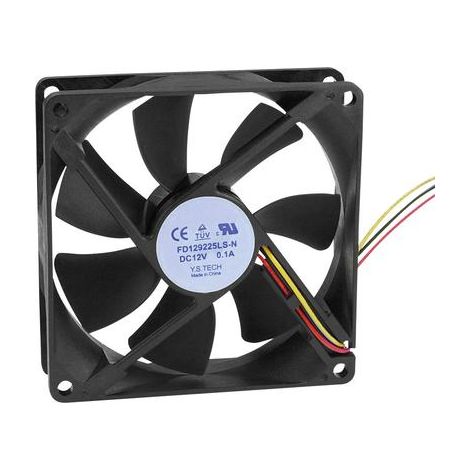 YS TECH FD129225LL-N(1A3K) Axialventilator schwarz 12V