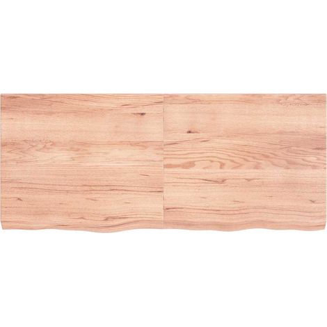 Maison Exclusive - Tischplatte Hellbraun 140x60x(2-6)cm Massivhol