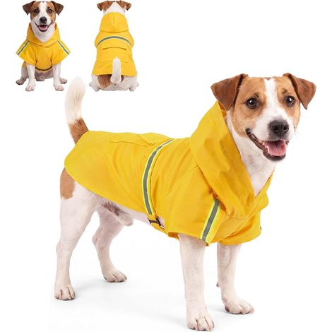 Impermeabile per cani, impermeabile regolabile con cappuccio (1/5)