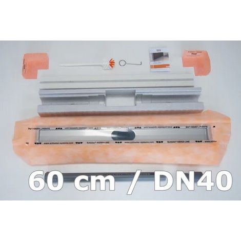 Kit pour Caniveau horizontal Ø 40 KERDI-LINE-H sans Grille SCHLUTER 60cm